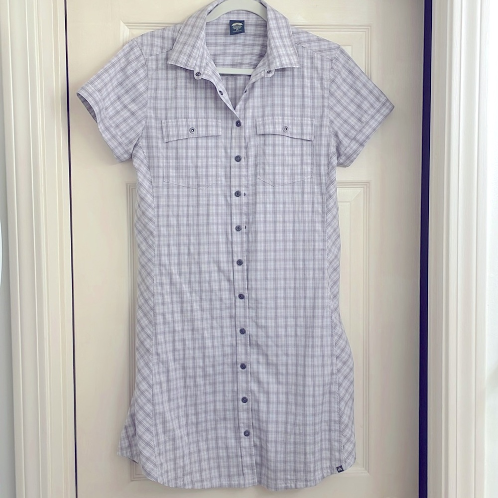 EMS button down t shirt dress
